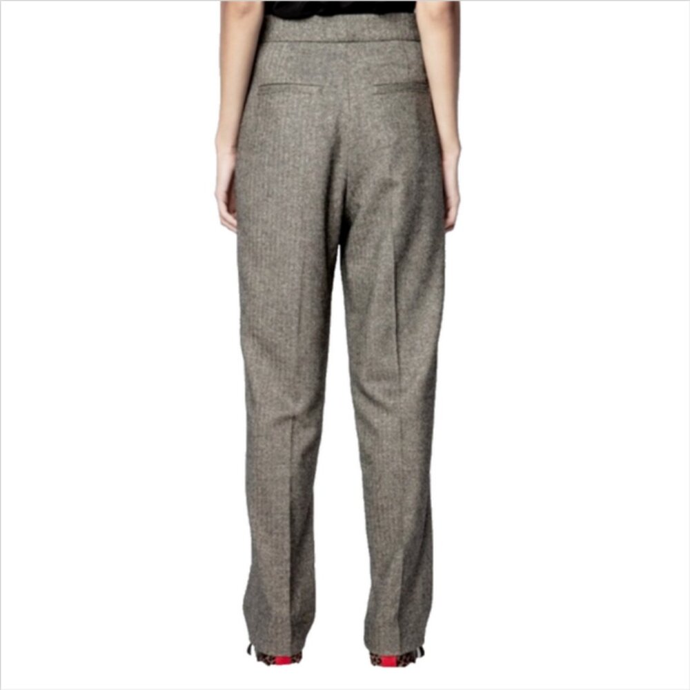 Zadig & Voltaire Phoebe Lurex Herringbone Tweed Pants In Gris - Picture 7 of 9